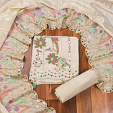 Crush Shimmer Off-White Unstitched Suit